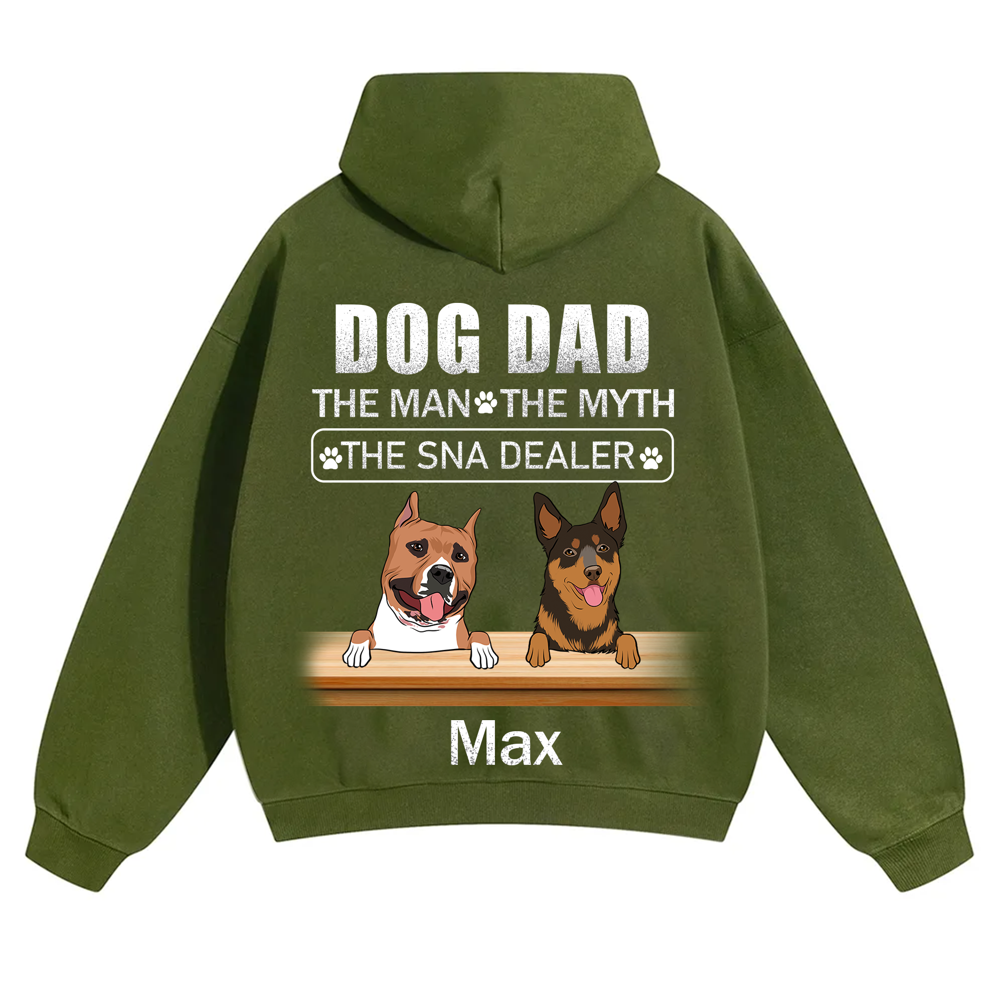 Dog Dad The Man The Myth The Snack Dealer - Personalized Custom Unisex Hoodie