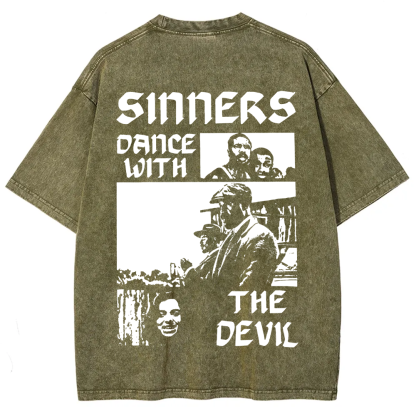 Unisex Vintage Sinners Horror Movie t-Shirt
