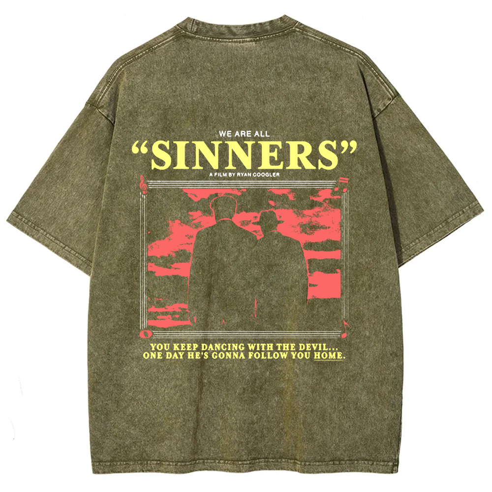Unisex Vintage Sinners Horror Movie t-Shirt