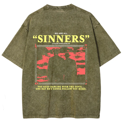 Unisex Vintage Sinners Horror Movie t-Shirt