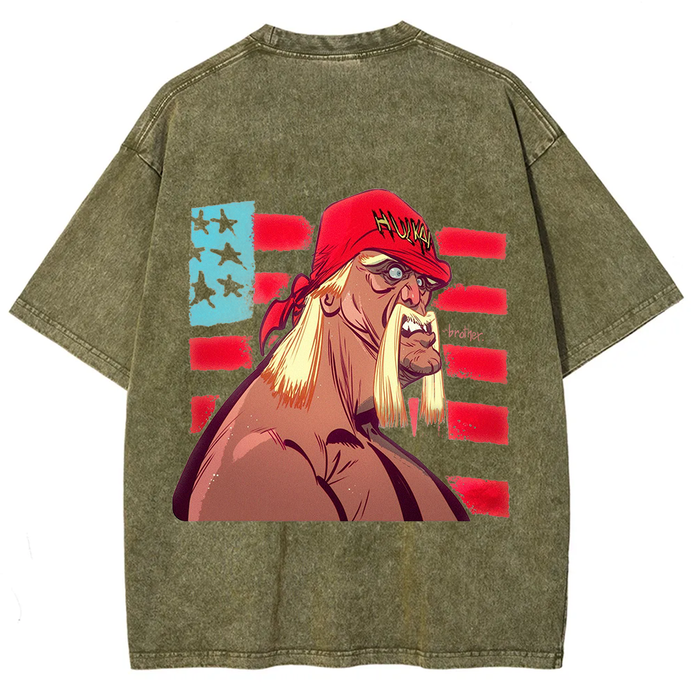 Unisex Vintage  Wrestling WWE Hulk Hogan Real American t-Shirt