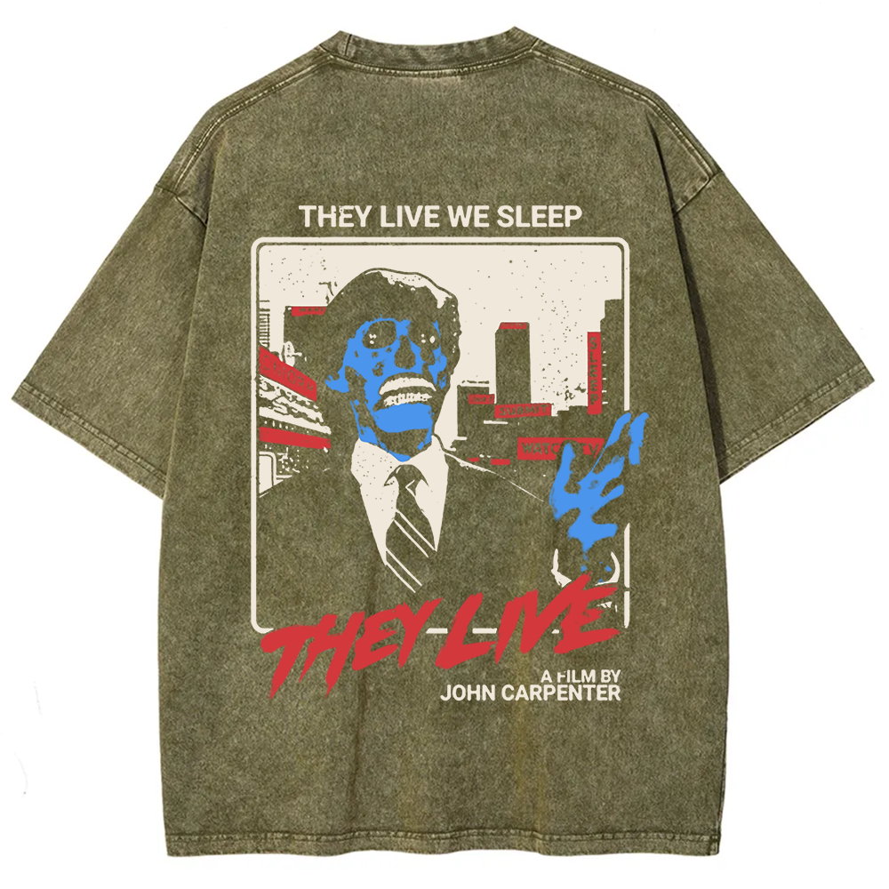 Unisex Vintage They Live horror movie  t-Shirt