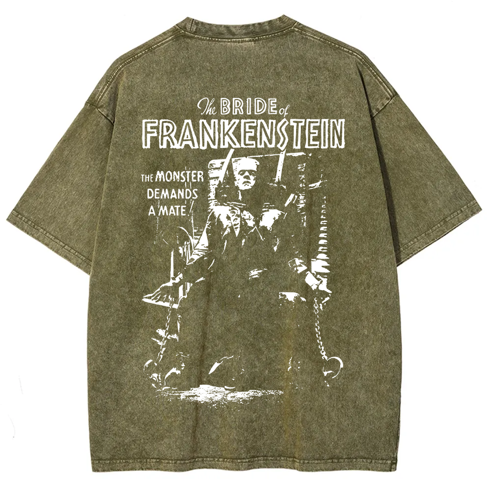 Unisex Vintage Bride of Frankenstein Horror Movie t-Shirt
