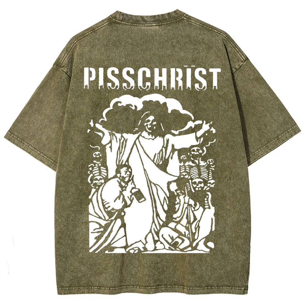 Unisex Vintage Pisschrist Band t-Shirt