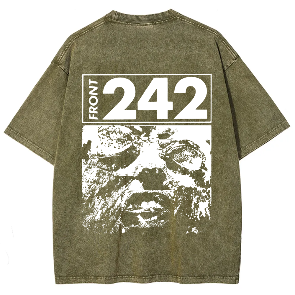 Unisex Vintage  Front 242 Rock Band  t-Shirt