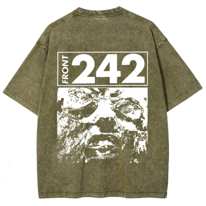 Unisex Vintage  Front 242 Rock Band  t-Shirt