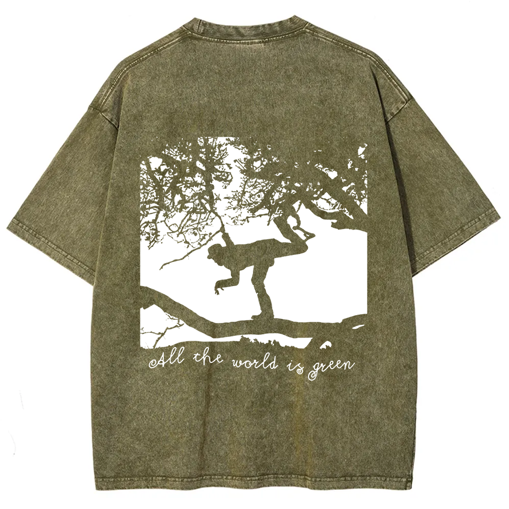 Unisex Vintage  Tom Waits - All the World is Green Music t-Shirt