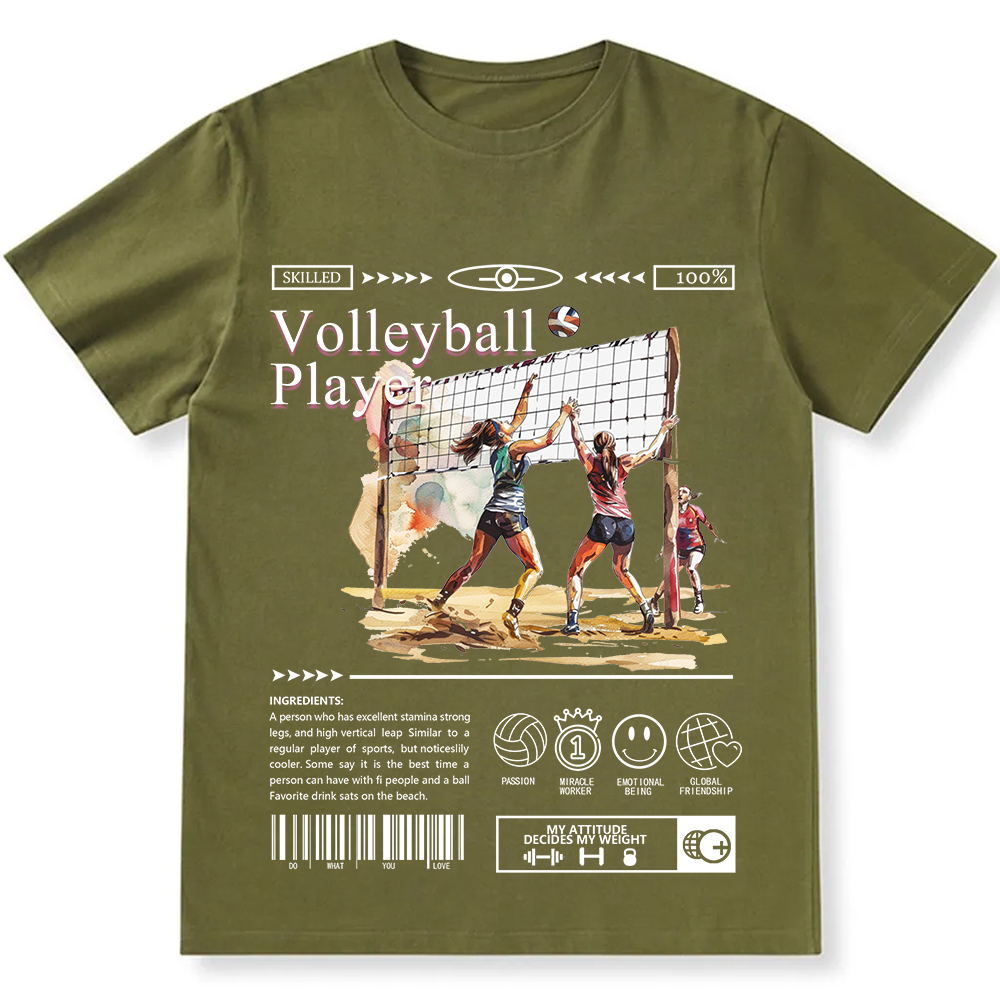 Volleyball Player Unisex Fit Cotton T-Shirt wearishow