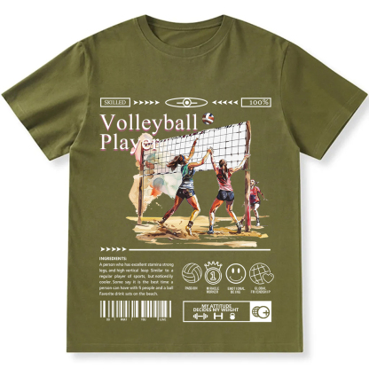 Volleyball Player Unisex Fit Cotton T-Shirt wearishow