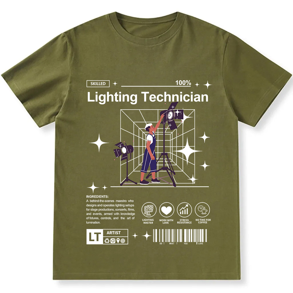 Lighting Technician Unisex Fit Cotton T-Shirt wearishow