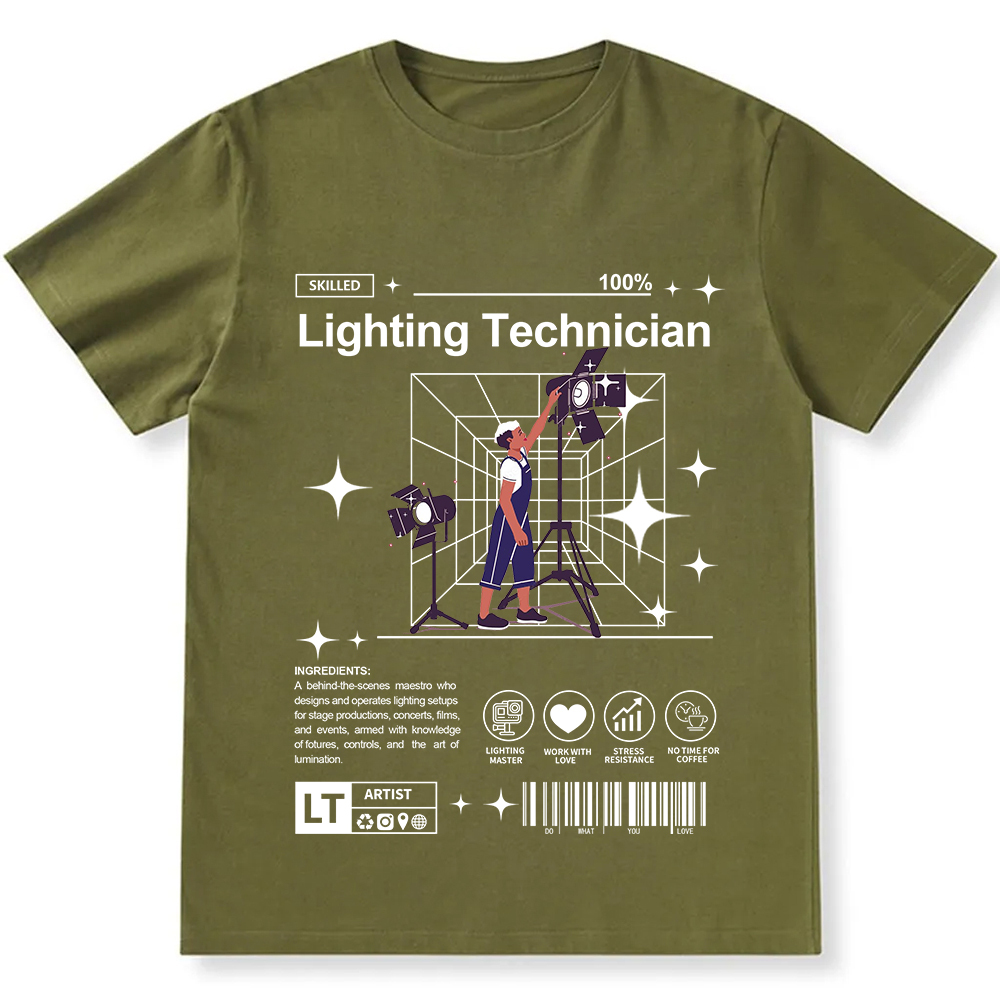 Lighting Technician Unisex Fit Cotton T-Shirt wearishow