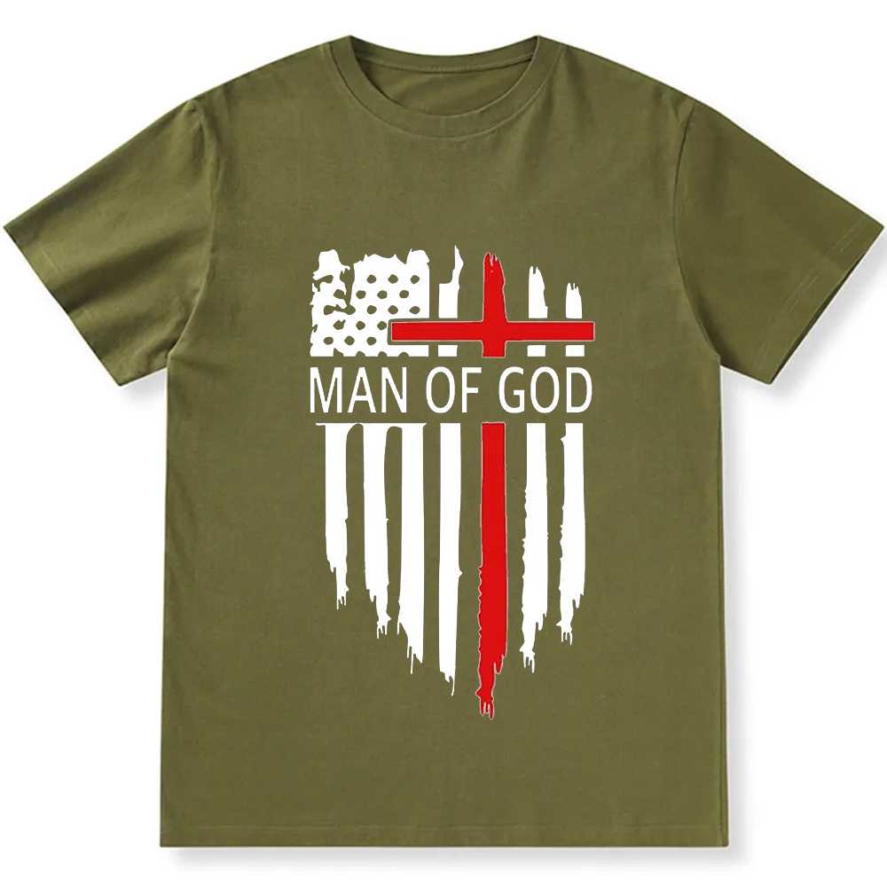 Man Of God Chrsitian Unisex Fit Cotton T-Shirt wearishow