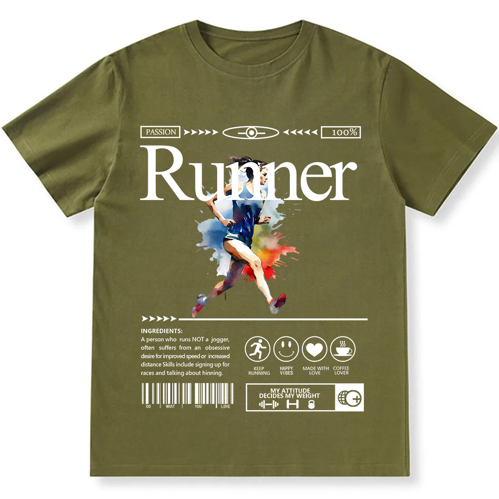 Runner Unisex Fit Cotton T-Shirt wearishow