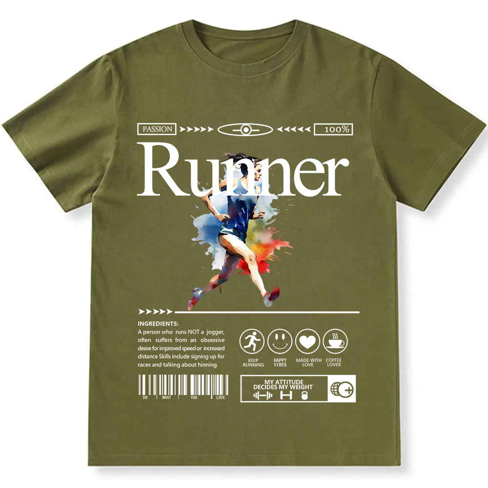 Runner Unisex Fit Cotton T-Shirt wearishow