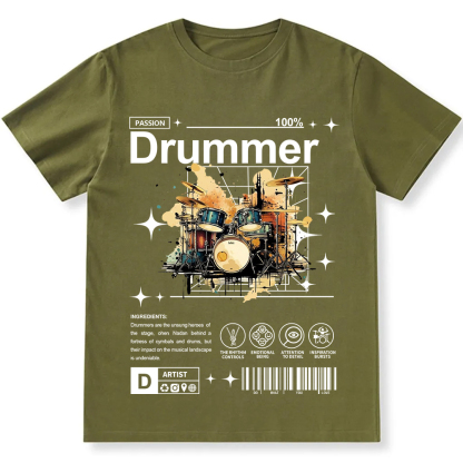 Drummer Unisex Fit Cotton T-Shirt wearishow