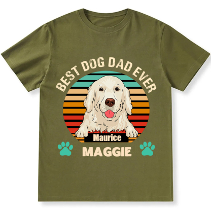Best Dog Mom and Dad Ever- Personalized Custom Unisex T-shirt