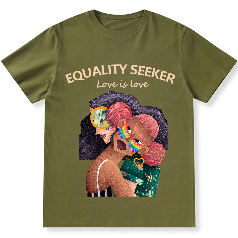 Equality Seeker Love Is Love Unisex Fit Cotton T-Shirt wearishow