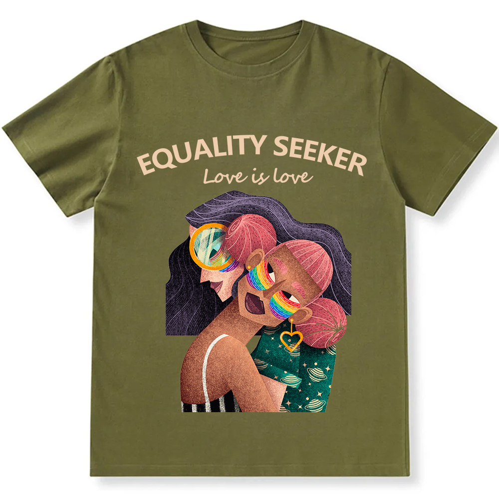 Equality Seeker Love Is Love Unisex Fit Cotton T-Shirt wearishow
