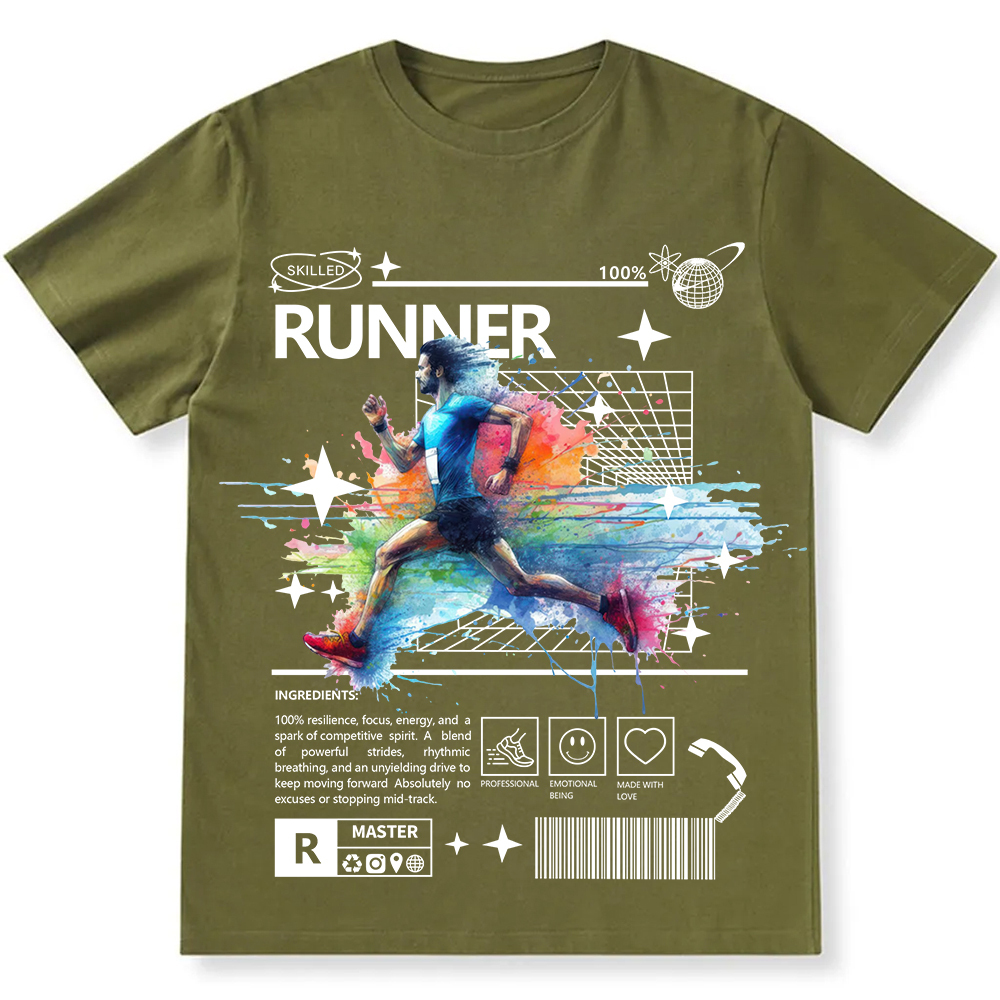 Runner Unisex Fit Cotton T-Shirt wearishow
