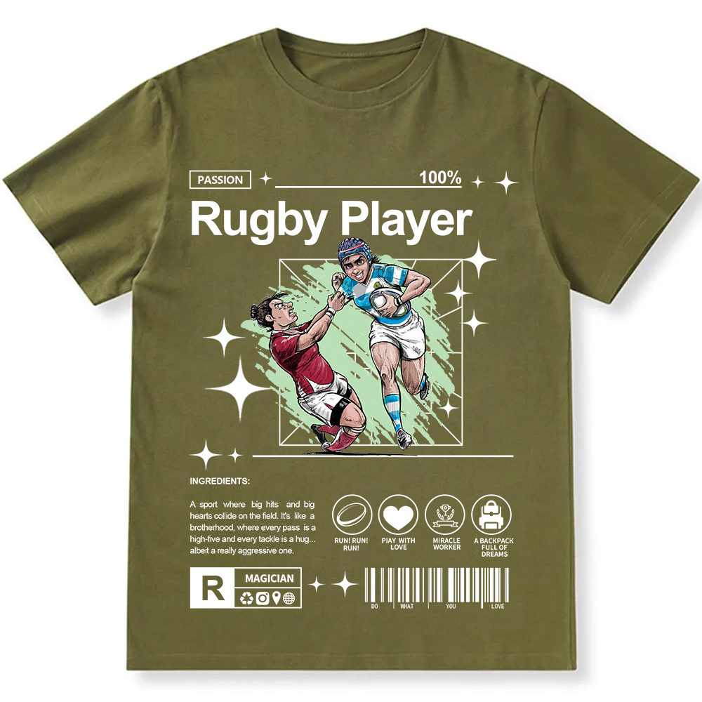 Rugby Player Unisex Fit Cotton T-Shirt wearishow