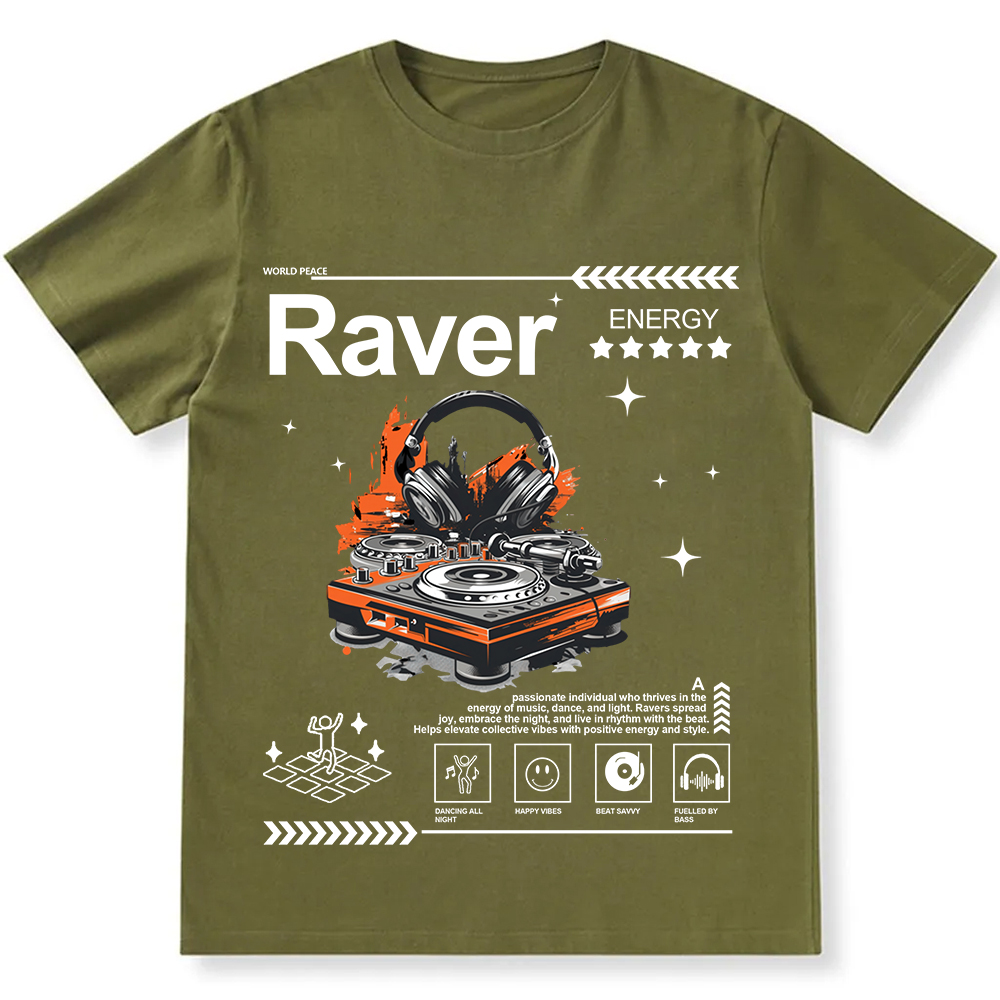 Raver Unisex Fit Cotton T-Shirt wearishow