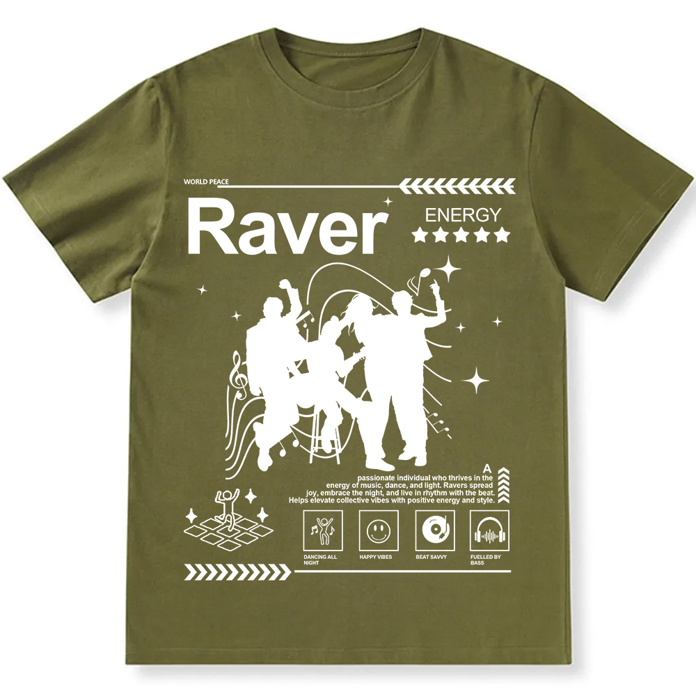 Raver Unisex Fit Cotton T-Shirt wearishow
