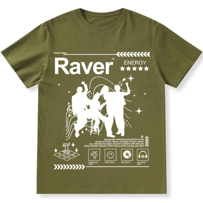 Raver Unisex Fit Cotton T-Shirt wearishow