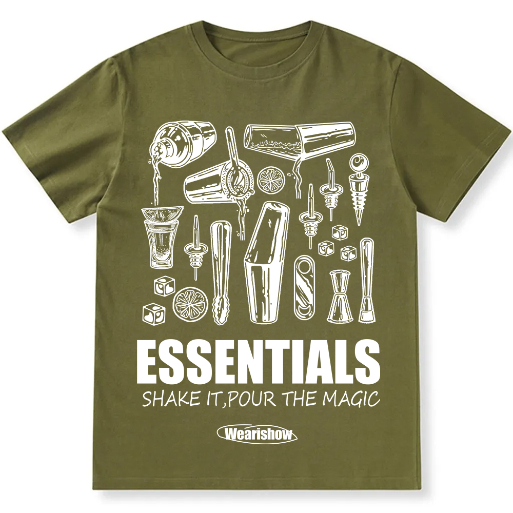 Bartender Essentials Unisex Fit Cotton T-Shirt wearishow