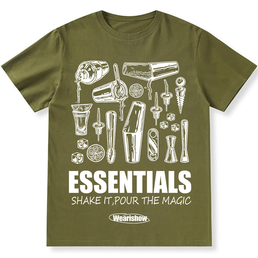 Bartender Essentials Unisex Fit Cotton T-Shirt wearishow