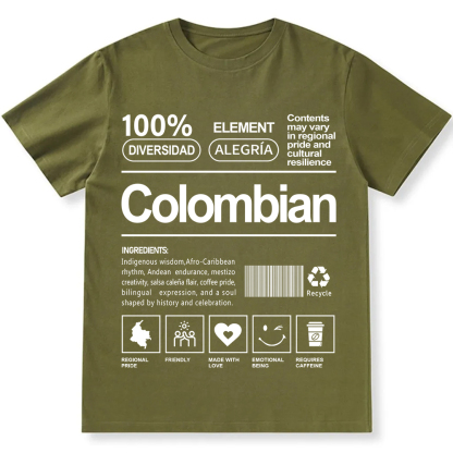 Colombian Unisex Fit  Cotton T-Shirt wearishow