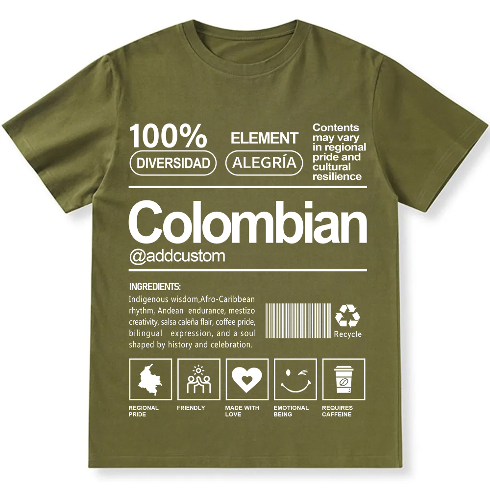 Colombian Addcustom Unisex Fit  Cotton T-Shirt wearishow