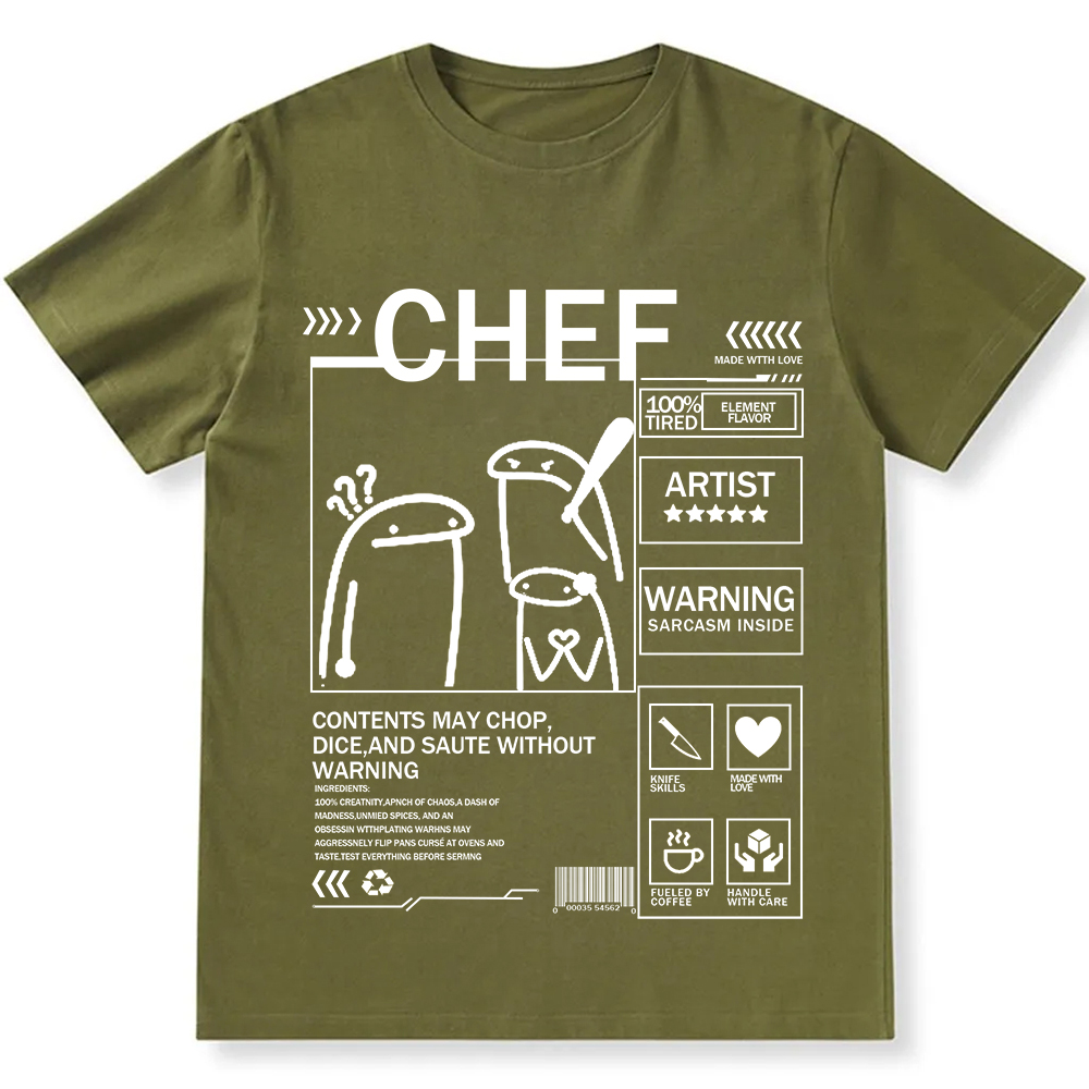 Chef Unisex Fit Washed T-Shirt wearishow