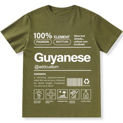 Guyanese Addcustom Unisex Fit  Cotton T-Shirt wearishow