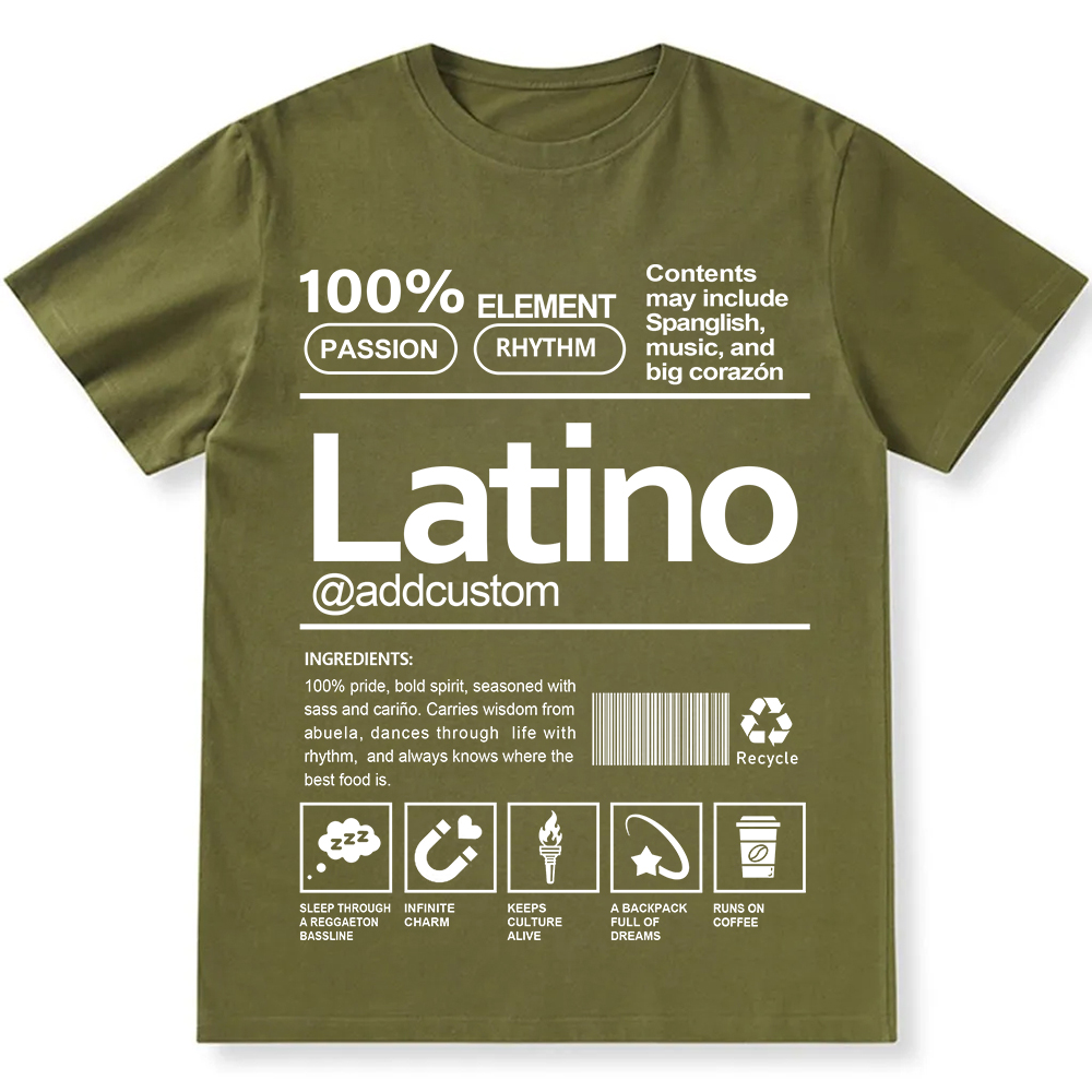 Latino Addcustom Unisex Fit  Cotton T-Shirt wearishow