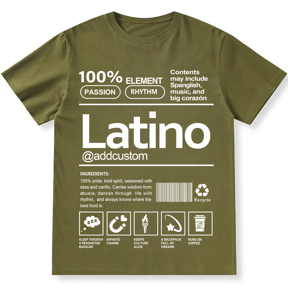 Latino Addcustom Unisex Fit  Cotton T-Shirt wearishow