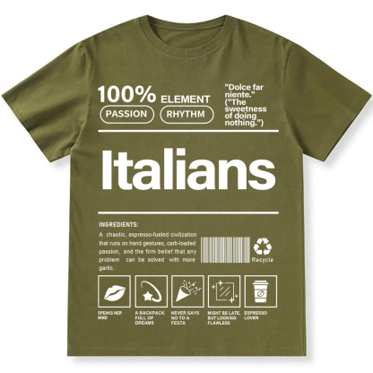 Italians Unisex Fit  Cotton T-Shirt wearishow