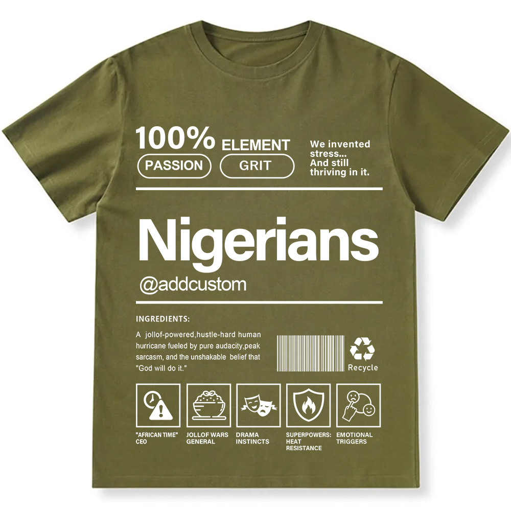 Nigerians Addcustom Unisex Fit  Cotton T-Shirt wearishow