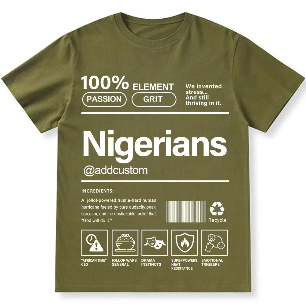 Nigerians Addcustom Unisex Fit  Cotton T-Shirt wearishow