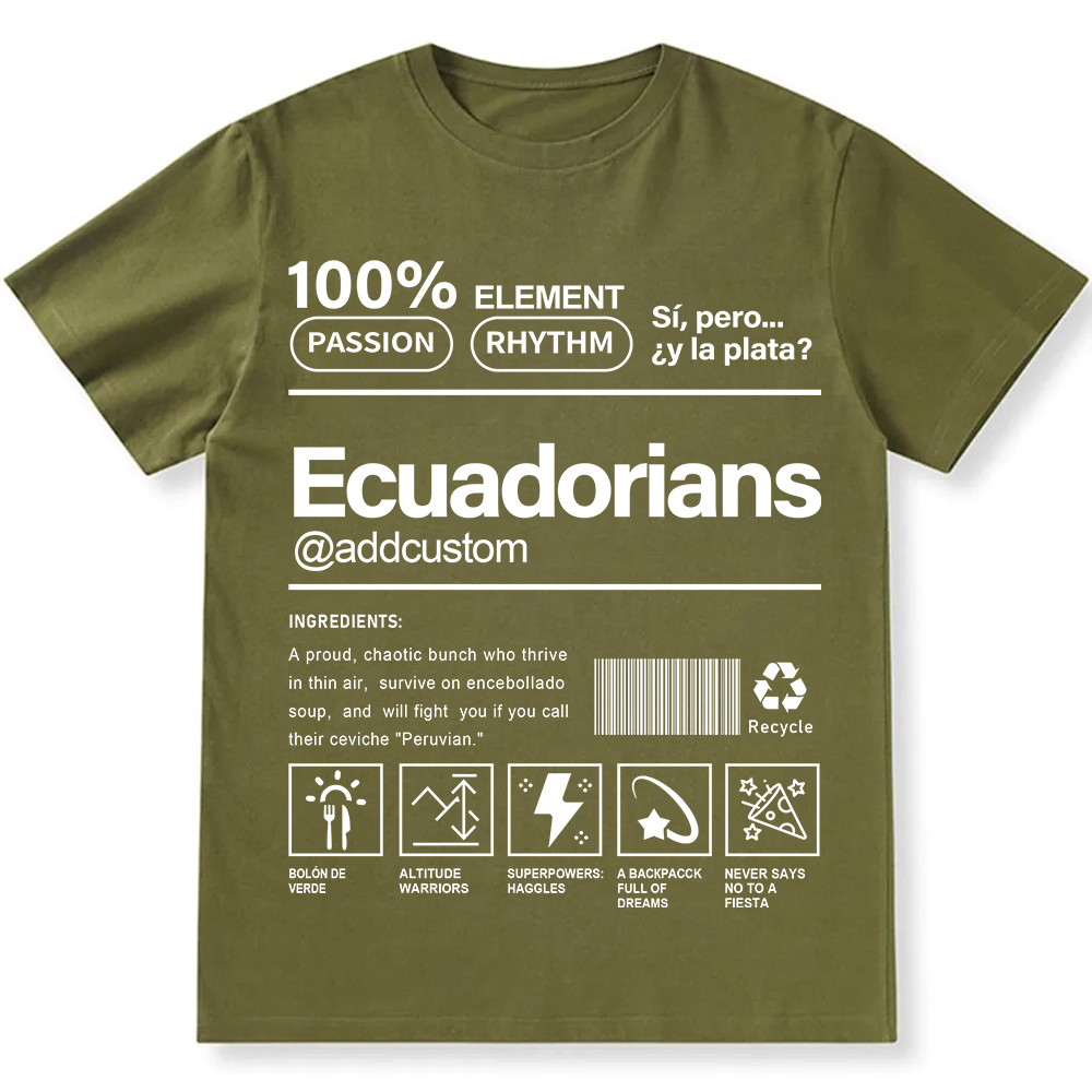 Ecuadorians Addcustom Unisex Fit  Cotton T-Shirt wearishow