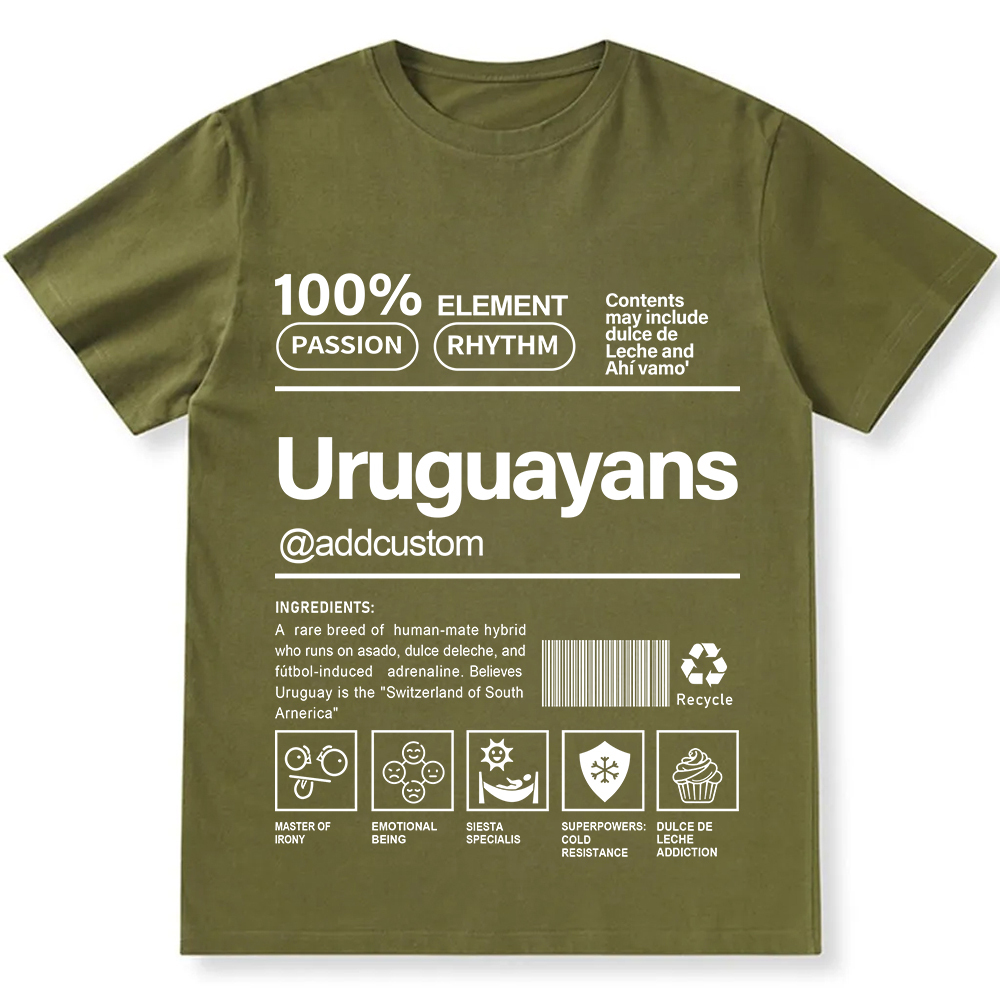 Uruguayans Addcustom Unisex Fit  Cotton T-Shirt wearishow