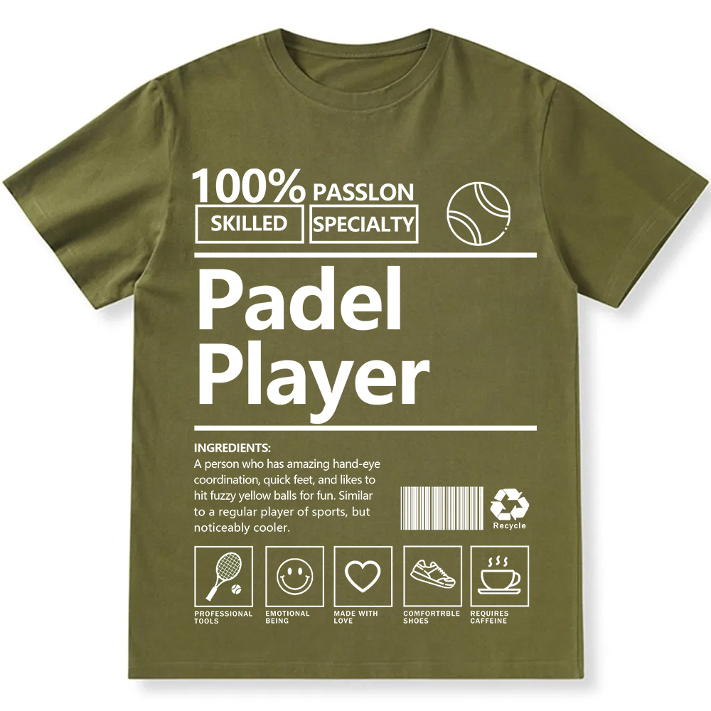 Padel Player Unisex Fit Washed T-Shirt wearishow
