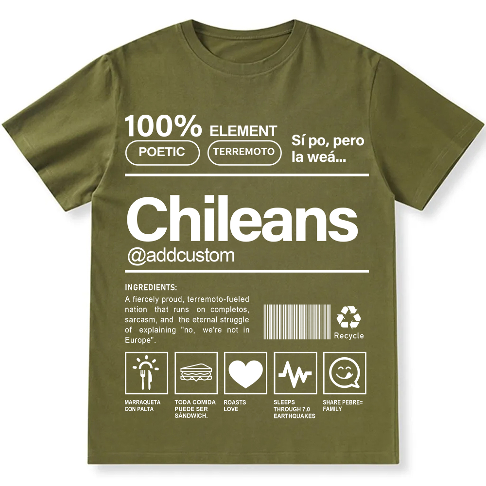 Chileans Addcustom Unisex Fit  Cotton T-Shirt wearishow