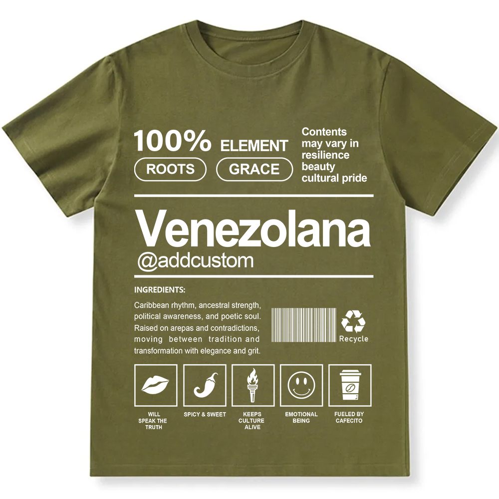 Venezolana Addcustom Unisex Fit  Cotton T-Shirt wearishow