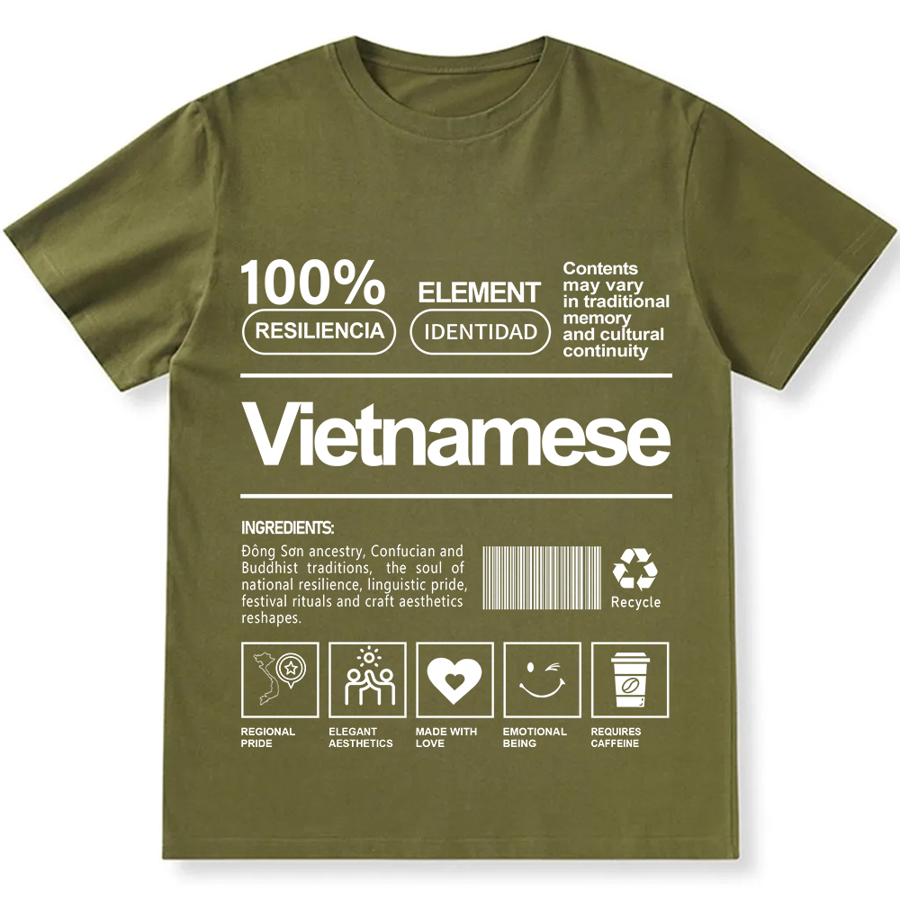 Vietnamese Unisex Fit  Cotton T-Shirt wearishow