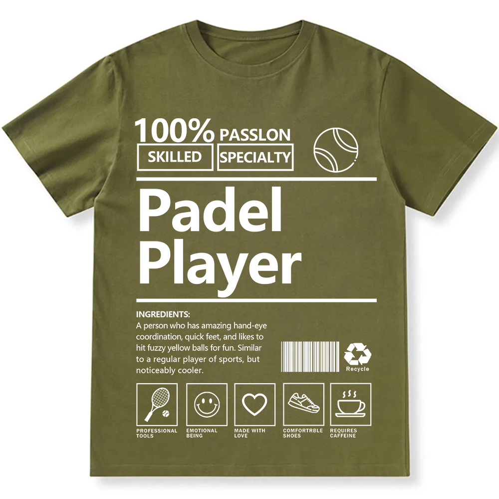 Padel Player Unisex Fit Washed T-Shirt wearishow