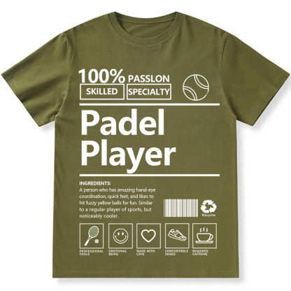 Padel Player Unisex Fit Washed T-Shirt wearishow