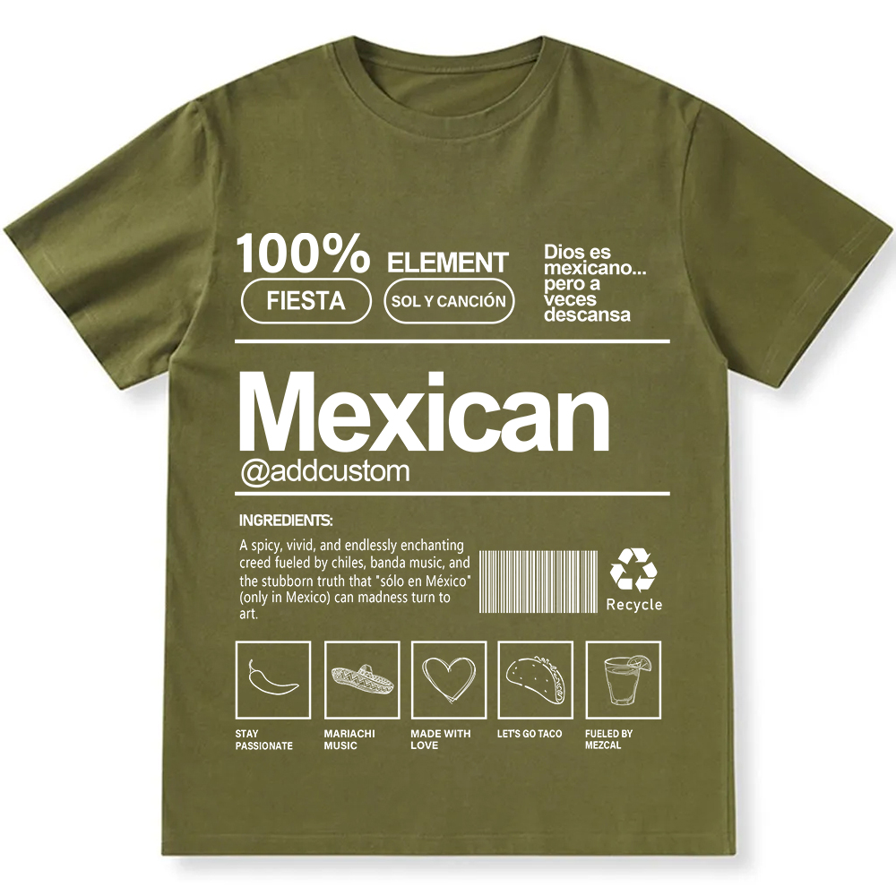 Mexican Addcustom Unisex Fit  Cotton T-Shirt wearishow