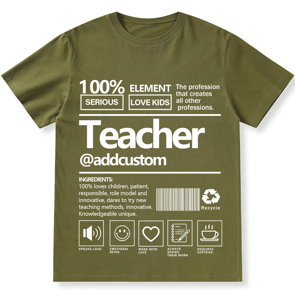 Teacher Addcustom- Personalized Custom Unisex Fit T-Shirt wearishow