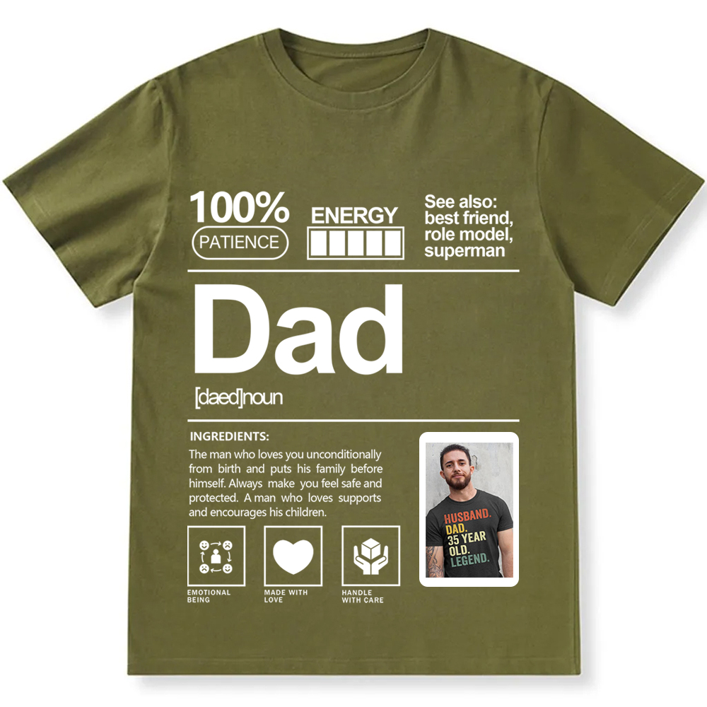 Addcustom  Photo Dad Personalized Custom Unisex Fit T-Shirt wearishow