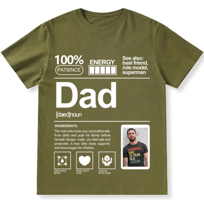Addcustom  Photo Dad Personalized Custom Unisex Fit T-Shirt wearishow